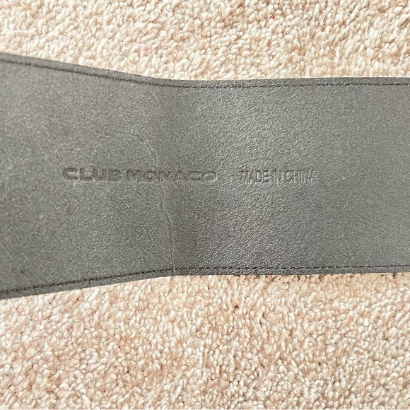 CLUB MONACO Black Patent Leather Adjustable Belt - Picture 4 of 4